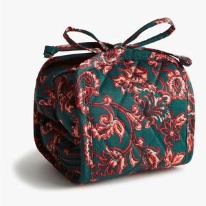 Vera Bradley Red and Green Floral Cosmetic Bag